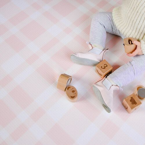 Little Finch Homepark Check Floor Mat - Small